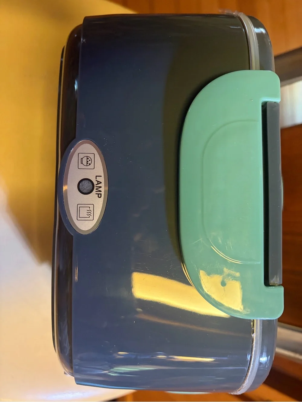 Electric Lunch Box Food Warmer - Gray & Teal Portable Heated Meal Container